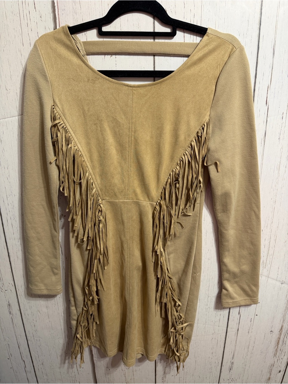 YA Los Angeles Long Sleeve Fringe Dress